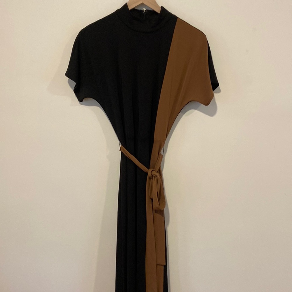 Color block, midi dress